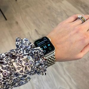 Michele Apple Watch Band Silver 20 MM